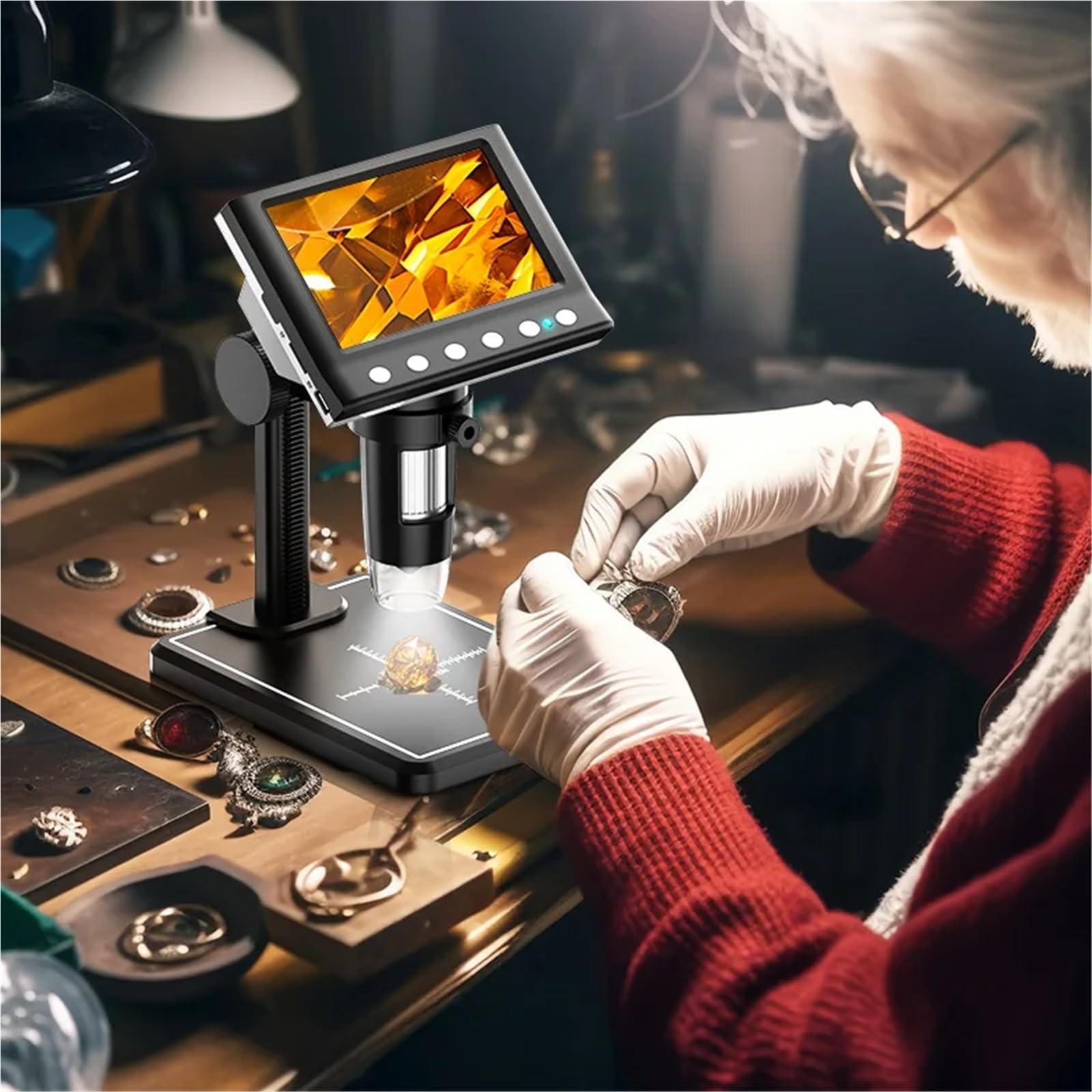 Digitales Mikroskop. 4,3-Zoll LCD-Digitalmikroskop 1000X USB-Mikroskop Tragbar