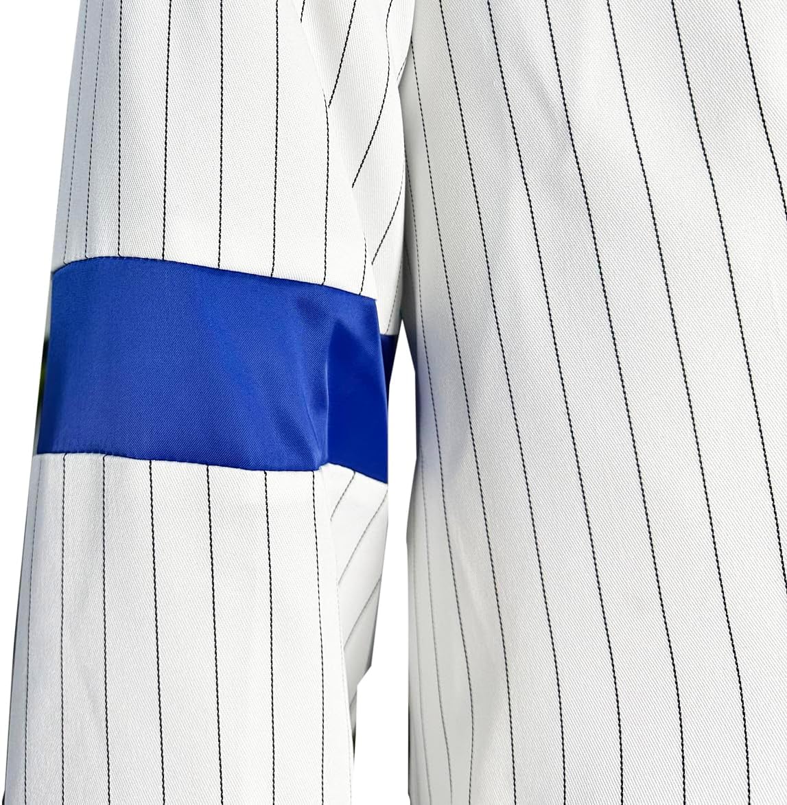 Men's Classical 70s 80s Dance Costume Blue Armband Suit Cosplay Costume
