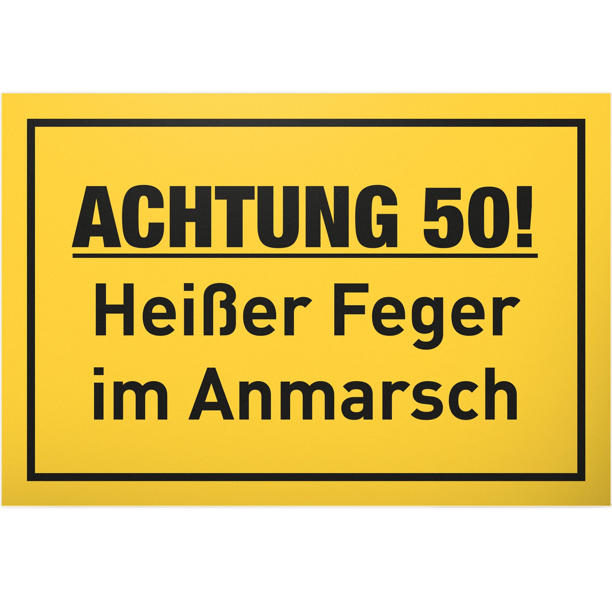 DankeDir! 50 Heißer Feger - Schild 30 x 20 cm - Geburtstagsgeschenk 50. Geburtstag Geschenk Frauen 50 Jahre 50er Freundin - Partydeko Geburtstagskarte Geburtstagsdeko Geschenkidee
