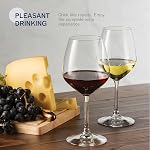 Bormioli Rocco 18oz Red Wine Glasses, Crystal Clear Star Glass, Laser Cut Rim for Wine Tasting, Elegant Party Drinking Glassware, Restaurant Quality (Set of 4)