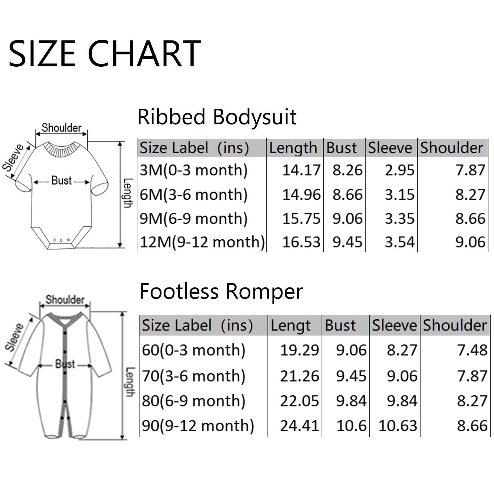 Ruliby Baby Girl Bodysuit and Pant Sets Ribbed Romper Soft Newborn Clothes Outfits Layette Gift Set 3-6 Month