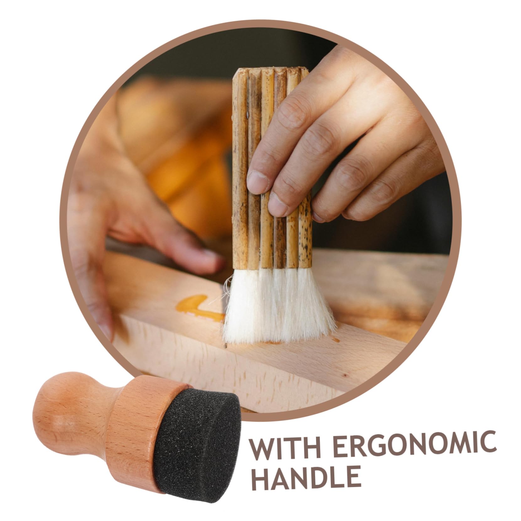 Ciieeo Oil Wax Brush for Cutting Boards Kitchen Cutting Board Applicator Wood Oil Applicator for Wooden Surfaces