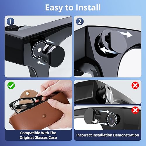 Miniatura 3 de Cubierta de luz LED para gafas inteligentes RayBan Meta, bloqueador de luz ajustable compatible con Wayfarer, Skyler, Headliner, Oakley Meta HSTN,
