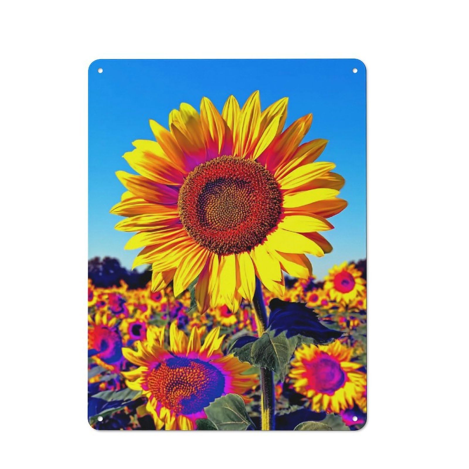 Junmoney Sunflower Field Bliss -6 Vintage Metal Sign 40X30cm, Nostalgic Pub Wall Decor For Pub, Home Bar, Shed Or Man Cave