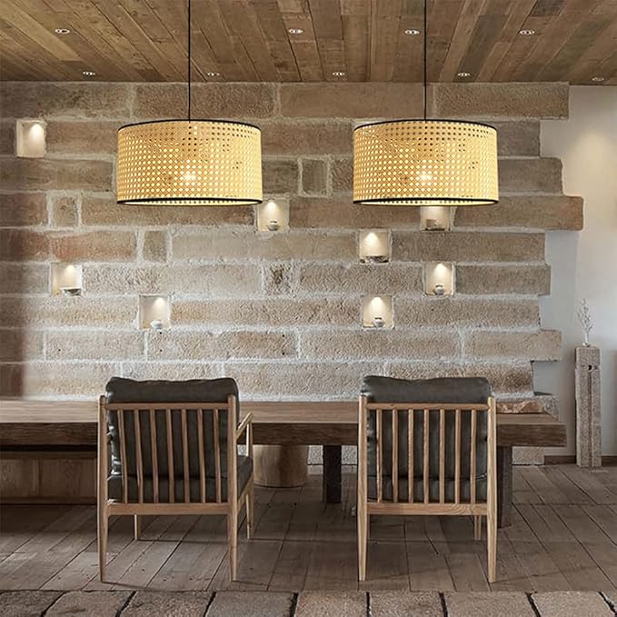 CSSYKV Hanglamp Van Natuurlijk Rotan Bamboe Hanglamp Chinese Stijl Weven Kroonluchters E27 Lampen Restaurant Slaapkamer Woonkamer Verlichtingsarmatuur CSYSKV photo 2