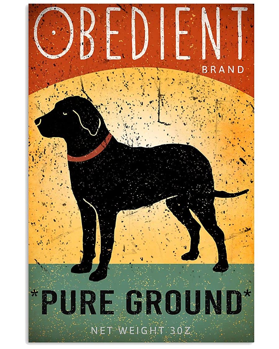 Biopracess Black Dog Pepper Kitchen Labrador Retriever Home Metal Sign Art Tin Metal Poster Gift 8x12 inch