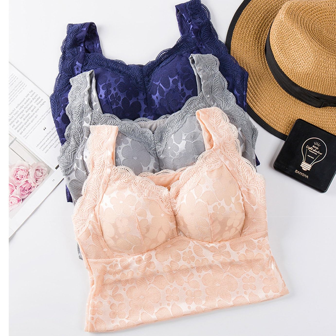 TTDGYYXW Damskie topy na ramiączkach podkoszulki z miseczkami na piersi biustonosz bielizna modelująca podkoszulki bezprzewodowe body dolne codzienna kamizelka sportowa do jogi