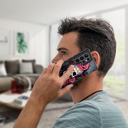 Miniatura 6 de Funda para Galaxy S22 Ultra, resistente 3 en 1 híbrida de plástico duro y silicona suave a prueba de golpes, funda de protección contra caídas para