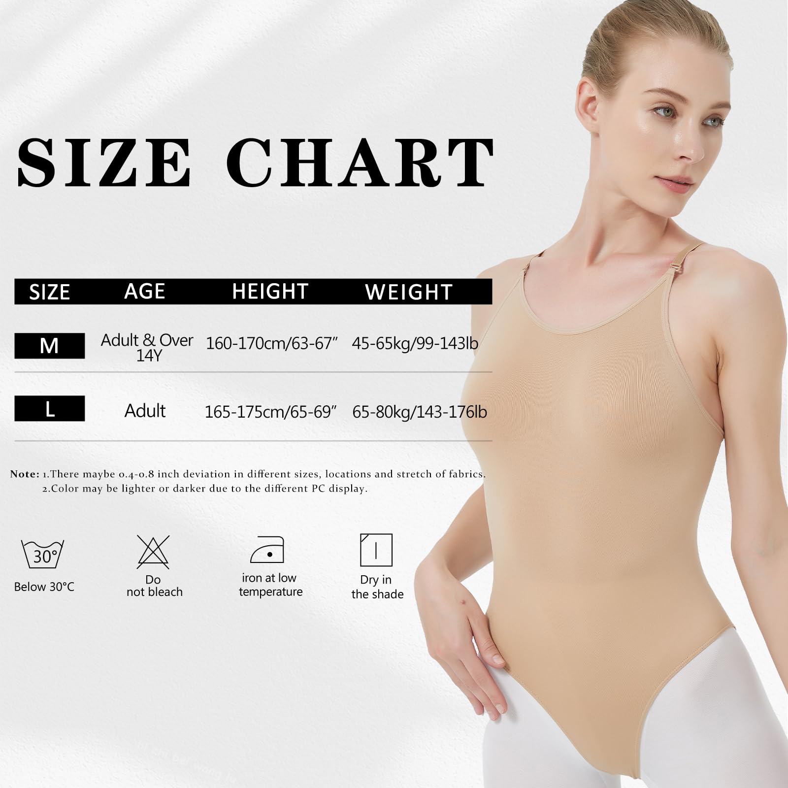 Donna Body a Canotta Body da Danza Camisole Classica Ginnastica Leotards Balletto Body Costumi con Spalline Regolabili