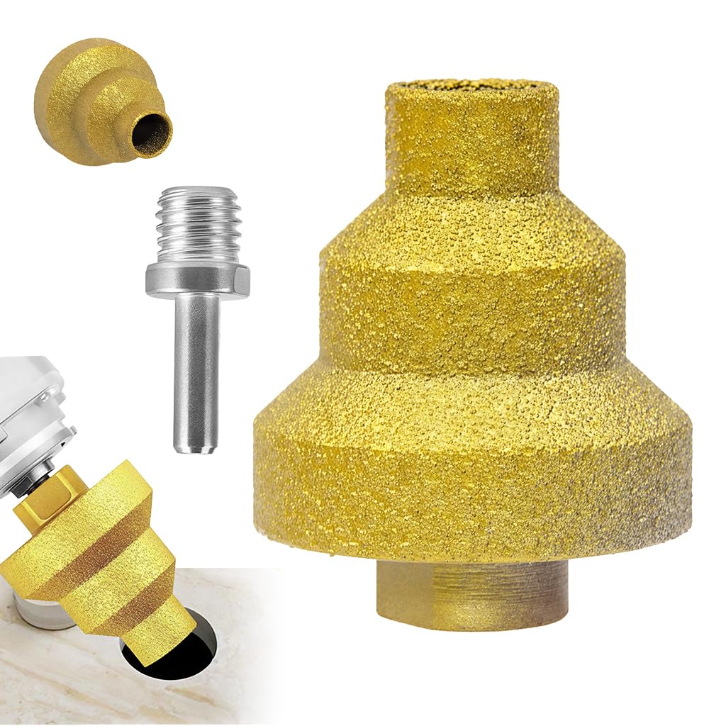 Serplex® Diamond Brazed Pagoda Drill Bit, 20/35/50mm Stepped Reamer for Tile & Stone, Chamfering, Hole Enlarging & Edge Trimming Tool for 100 Type Angle Grinder Use-picture-21