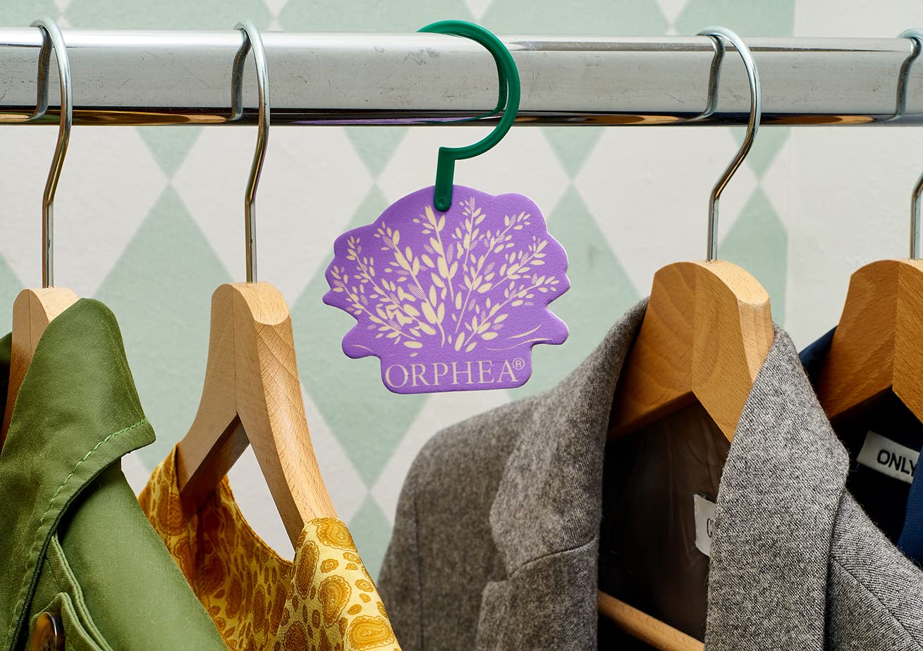 ORPHEA® 2 pcs Insects and Moth Repellent with Fragrance Hanging for Closet I Wardrobes I Swiss Made I Keep Moths Away from Clothes,Fabric,Accessories, Lavender Fragrance (B09BQVBMD2) Amazon Price History, Amazon Price Tracker