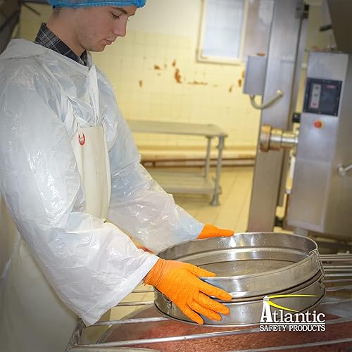 Miniatura 3 de Atlantic Safety Products Outrageous - Guantes desechables de nitrilo de alta resistencia, 8 mil, sin látex ni polvo, naranja, talla M, 1000 unidades