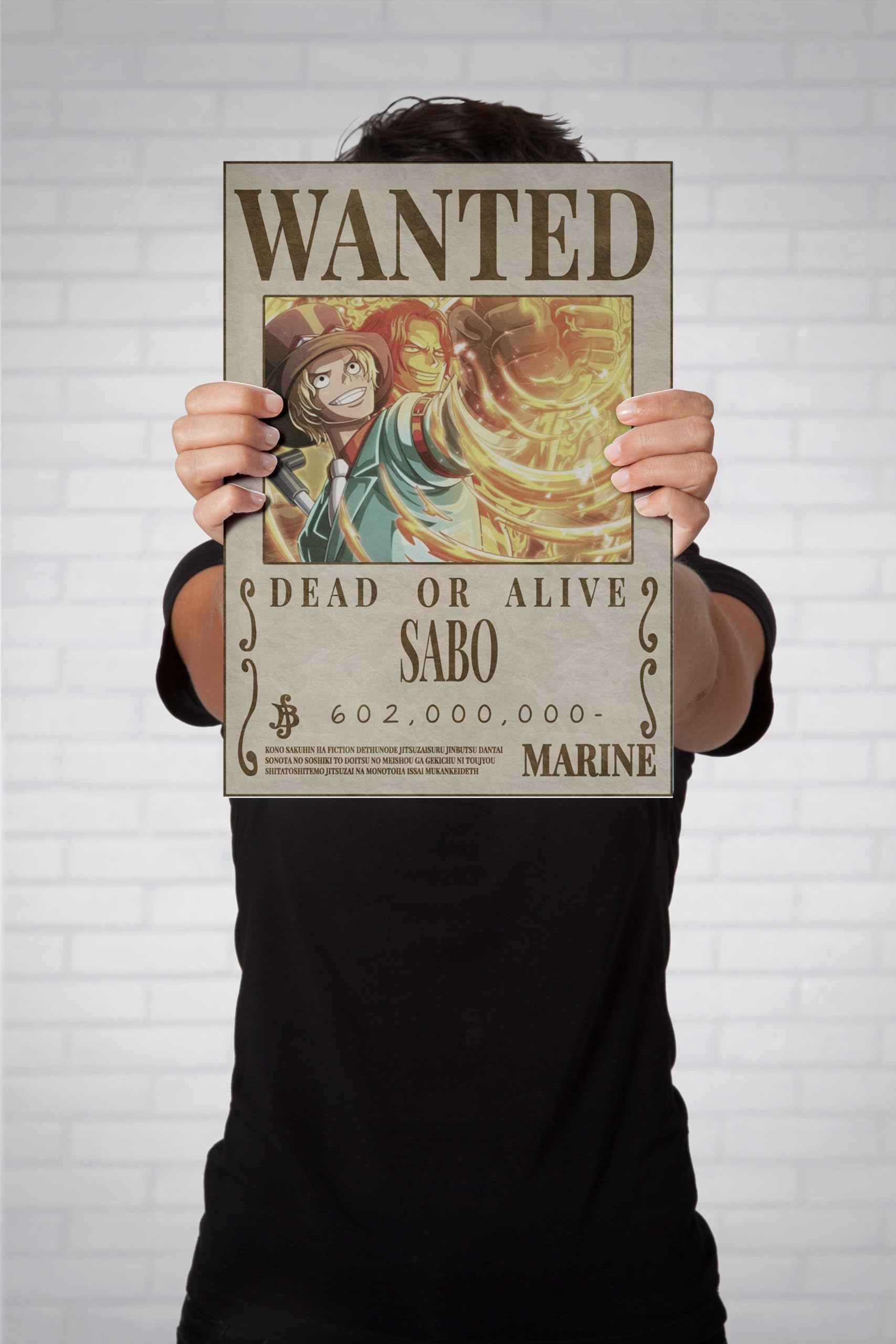 Gatmos Wanted Poster Of Sabo from One Piece Anime - Unframed
