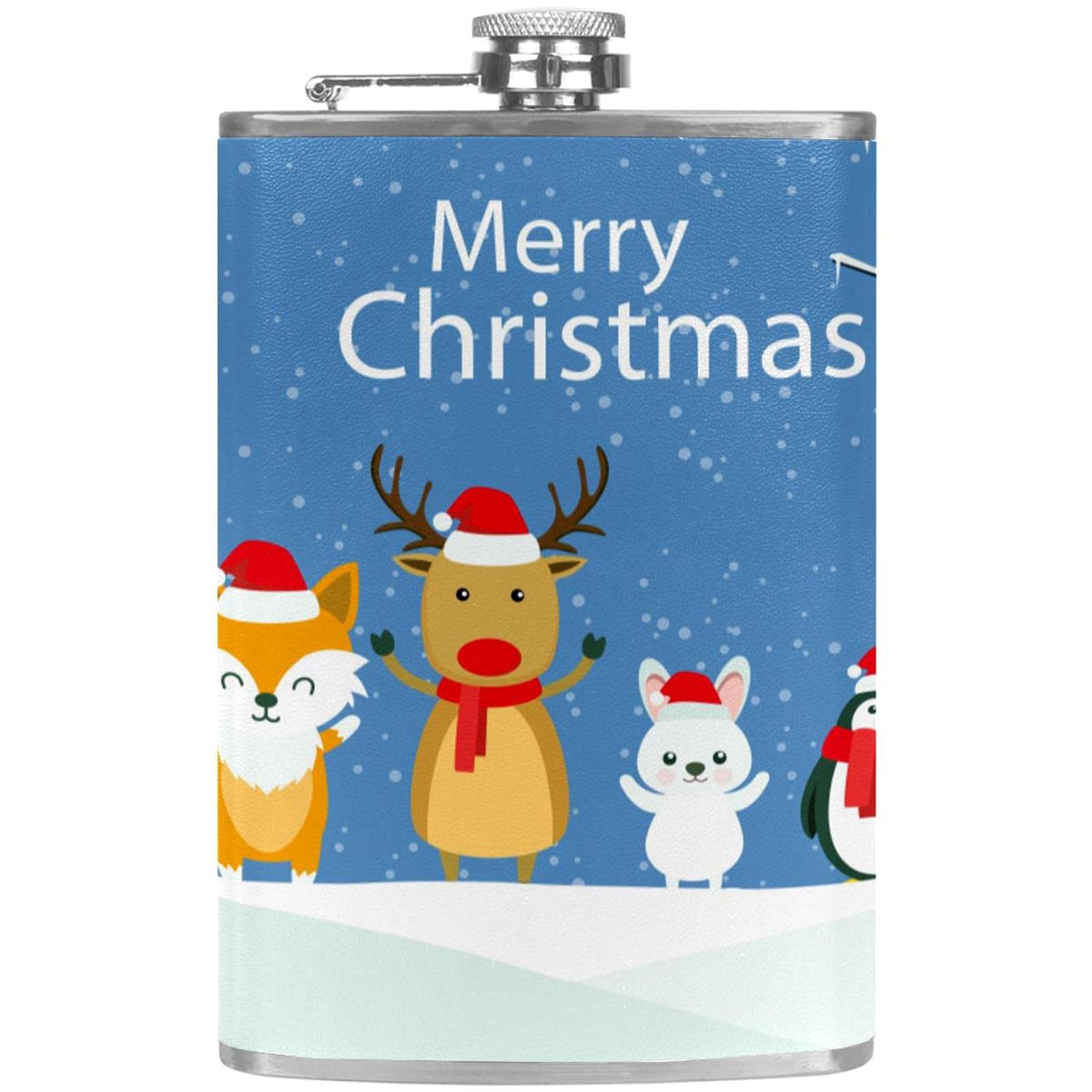 Flasque pour liqueur de Noël en acier : emportez votre whisky en randonnée hivernale