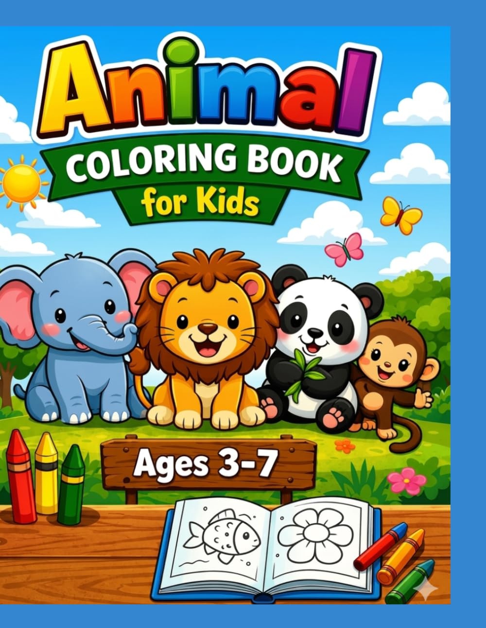 Land Animals Coloring Book for Kids