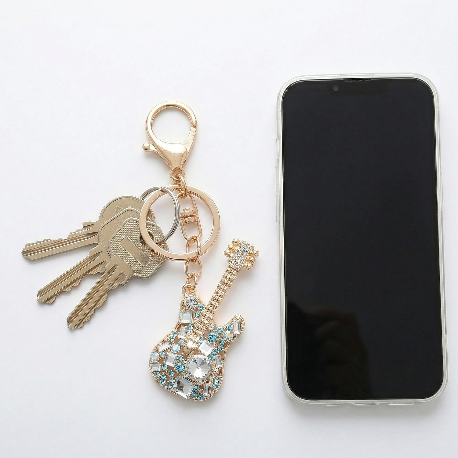 Rhinestone Purse Keychain Charm, Elegant Rhinestone and Pearl Bag Charm for Women Girls for Keys image 3