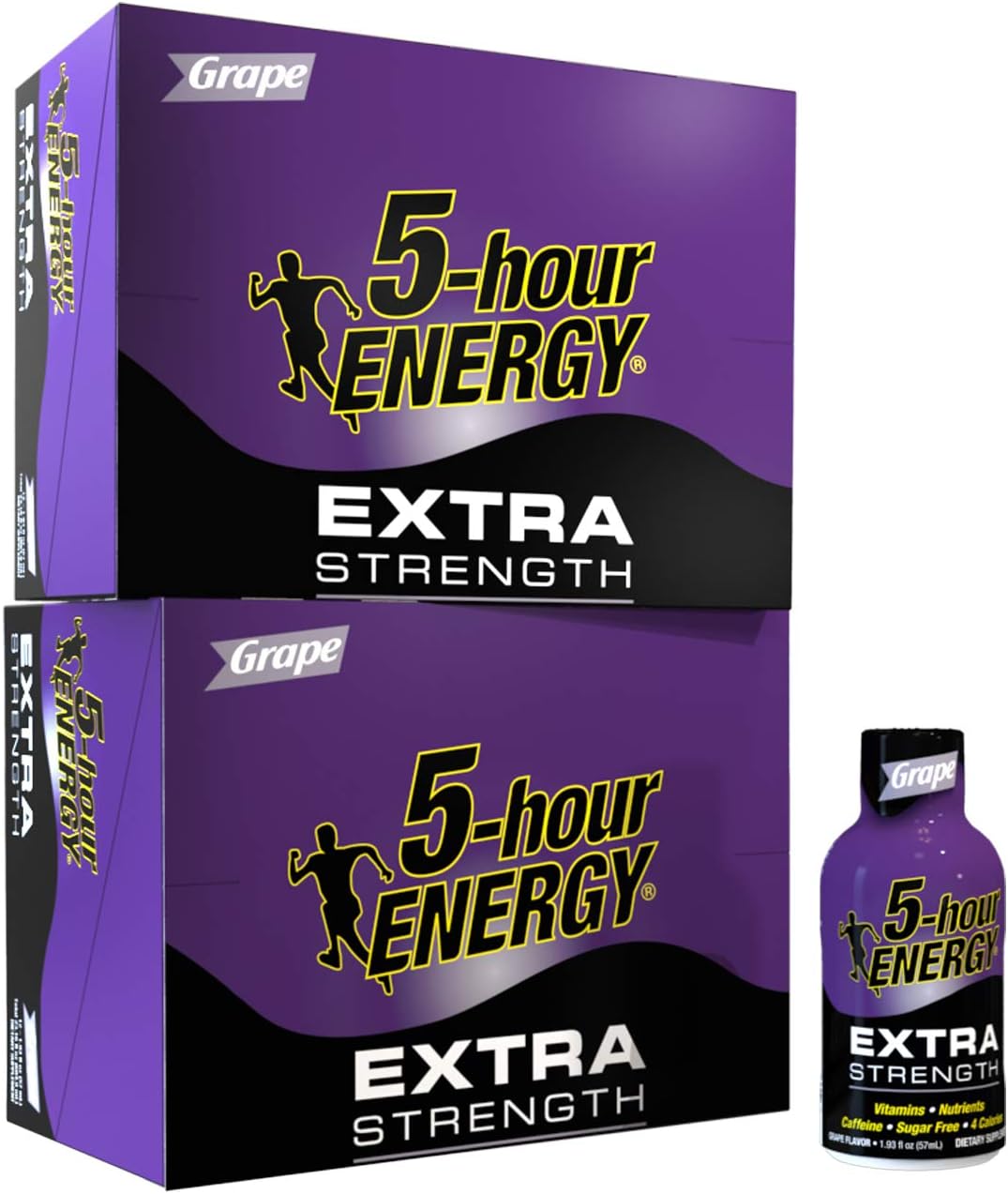 5-hour ENERGY Shot, Extra Strength Grape, 1.93 Ounce, 24 Count : Health & Household