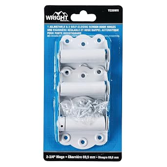 Wright Products V226WH Spring Loaded Door 2PK Self Closing Hinge, White