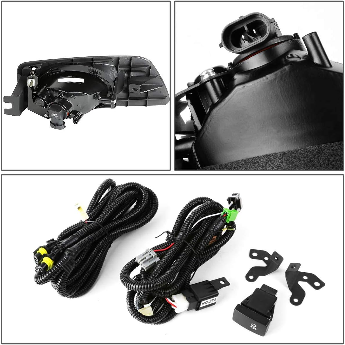 DNA Motoring FL-HA064D-SM Front Bumper Fog Light Driver & Passenger Side Enhance visibility [Compatible with 06-07 Honda Accord 4Dr Sedan.]