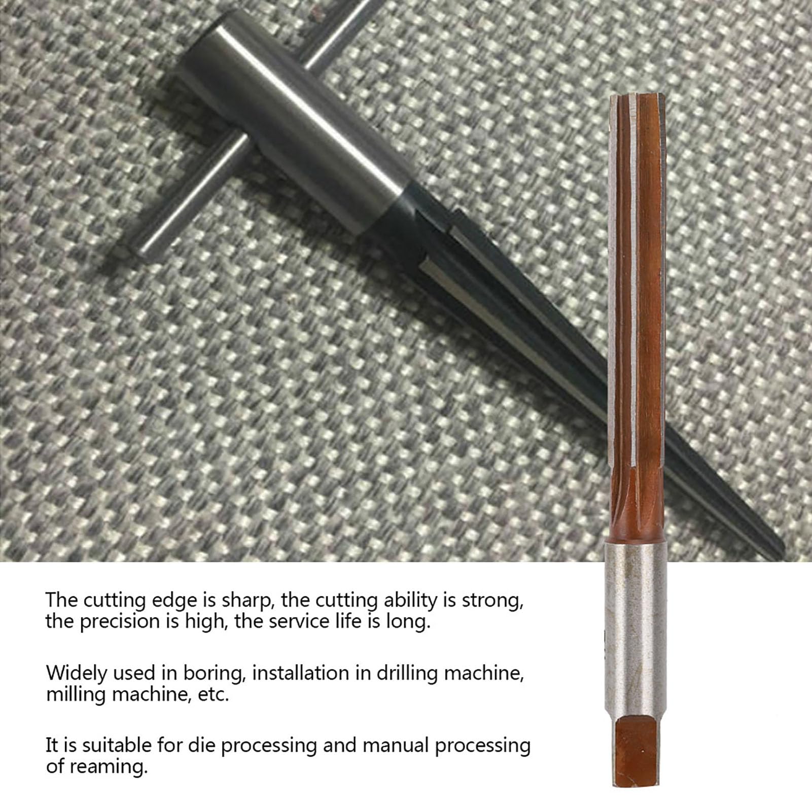 2PCS Hand Reamer Set, Straight Shank Conical Reamer, 9SiCr Material, H7 Tolerance, 6 Chip Flutes for Efficient Chip Evacuation, Suitable for Mold Hole Machining and Manual Processi (FUZHUIYZ7omr-14)