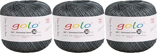 Miniatura 46 de golo Hilo de ganchillo para tejer a mano tamaño 30 hilo de tatuaje Hibiscus color-166 166-Hibiscu,oro 160,202 Azul Mar,203 Aguacate,206 verde,208