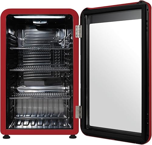 Miniatura 8 de Frigidaire Refrigerador compacto retro con puerta de vidrio, refrigerador de encimera de 3.2 pies cúbicos, esquinas redondeadas, premium, para