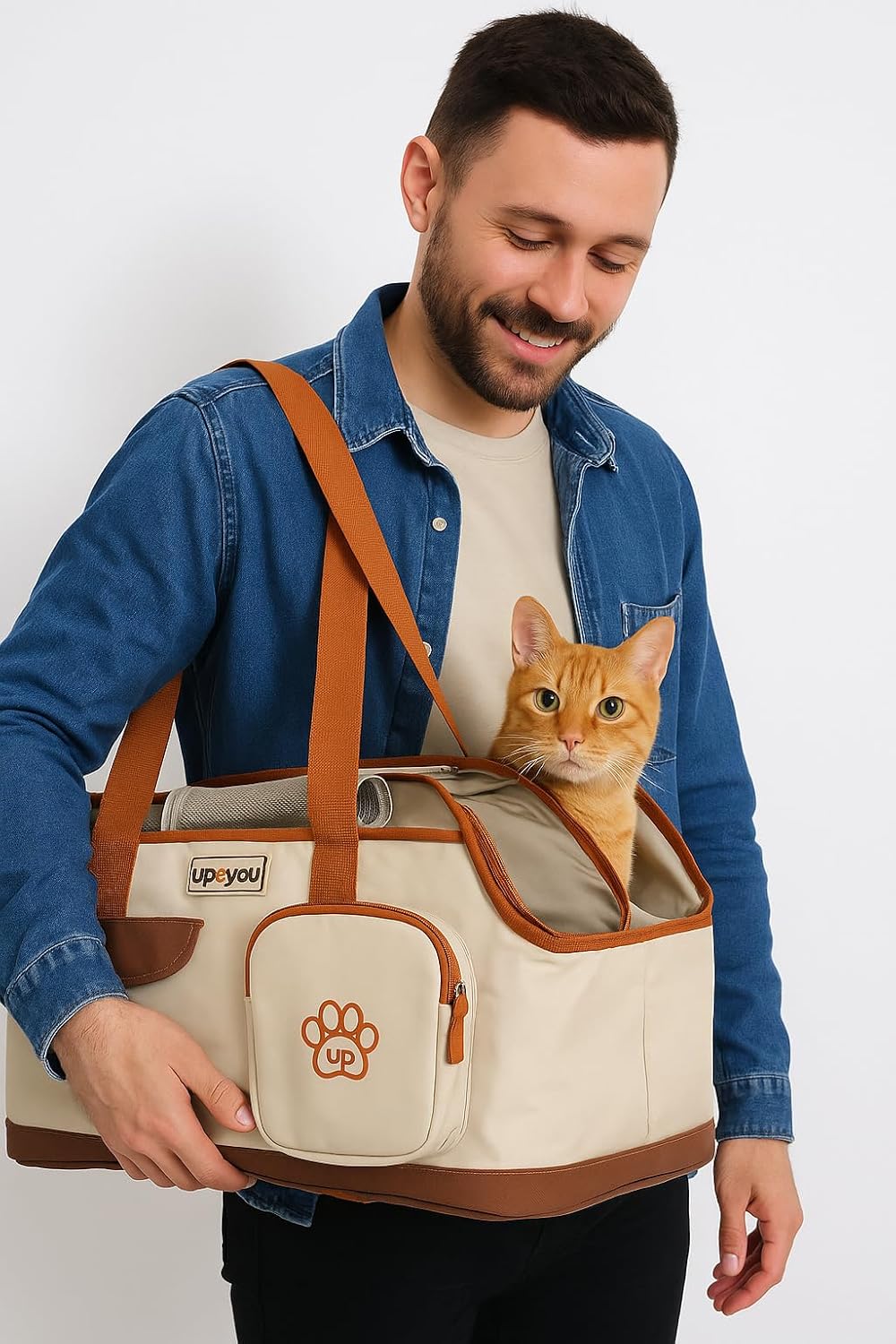 Bolsa de Transporte Up4You para Pets Com Bolso – Compacta e Funcional