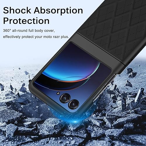 Miniatura 7 de Miimall Funda para Motorola Razr Plus 2023, funda protectora de lujo con patrón de rombos y diamantes para Motorola Razr Plus 2023, Moto Razr+,