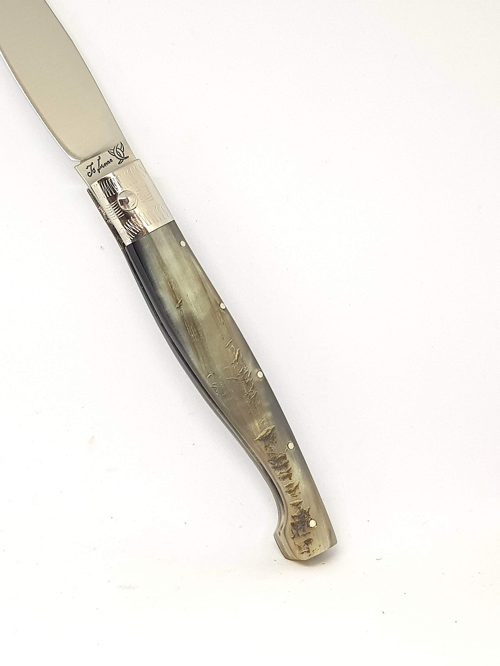 Coltello Da caccia Sardo PATTADA Artigianale TASCABILE MANICO IN CORNO SARDEGNA da COLLEZIONE Coltelli sardi artigianali coltellino fatto a mano zebu 143 Lunghezza aperto 15,8cm lama 7cm manico 8,5 cm