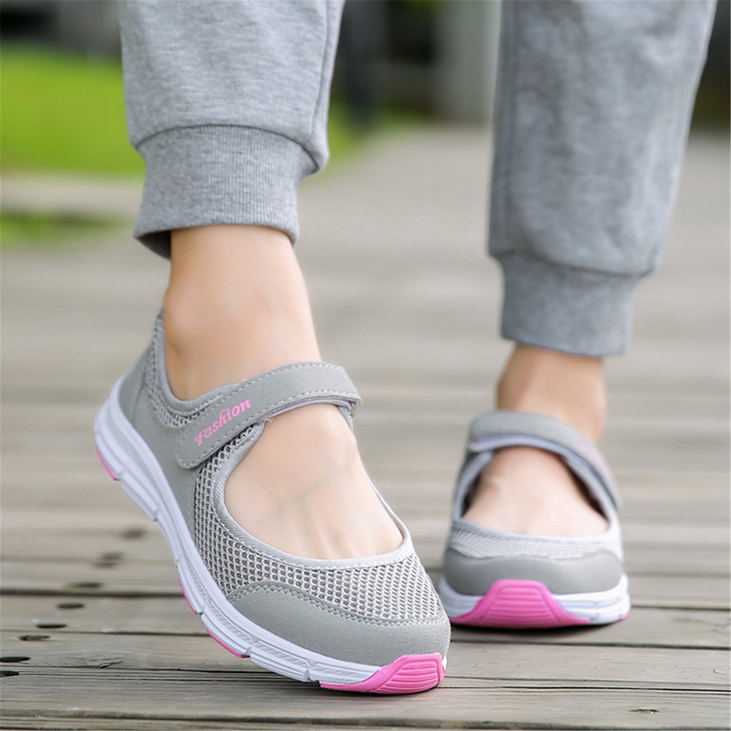 Zapatos de Enfermera de Trabajo cómodos para Mujeres Antideslizantes Transpirables amortiguadores para Caminar Fitness ortopédico Zapatos de Baile Ligeros Zapatos para Caminar nórdicos