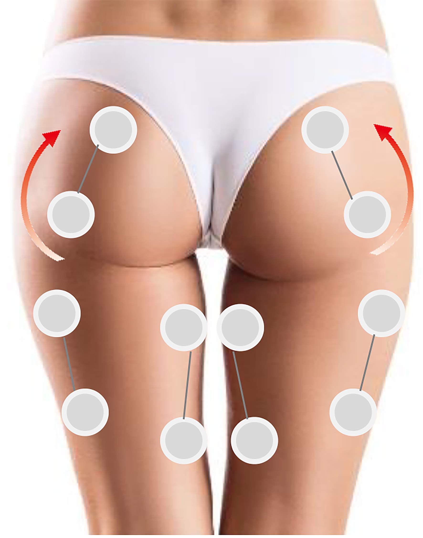 Delatex Mini Body – 4 électrodes, Ceinture Réglable, électrostimulation Pour Fessier, Jambes, Abdos, Bras, 40Hz