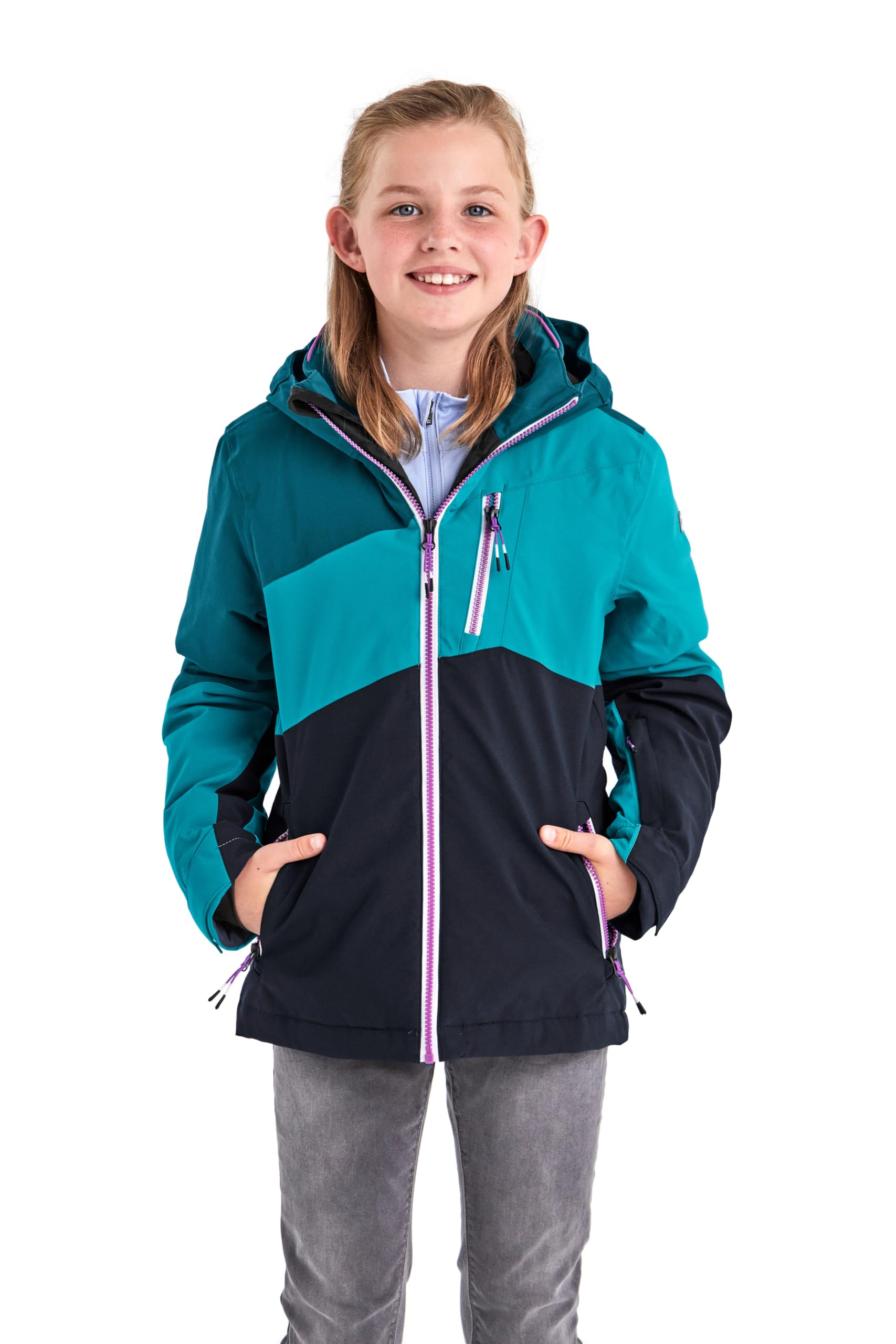 Killtec Mädchen Ksw 166 Grls Ski Jckt Skijacke/Funktionsjacke mit abzippbarer Kapuze und Schneefang