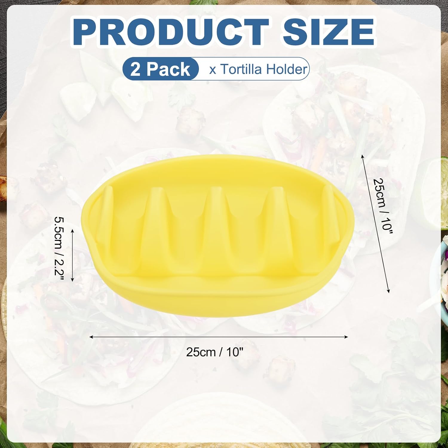uxcell 2 Pack Tortilla Warmer Container, Tortilla Holder with 4 Compartments, Mexican Taco Warmers 10" x 10" Plastic Tortilla Containers for Restaurant Plating Picnic Tableware, Yellow