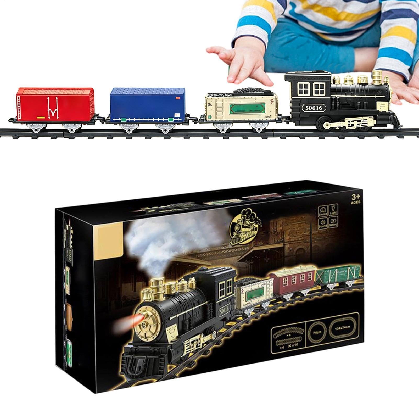 Generico Treni elettrici Giocattolo Musicale Vintage a Batteria con