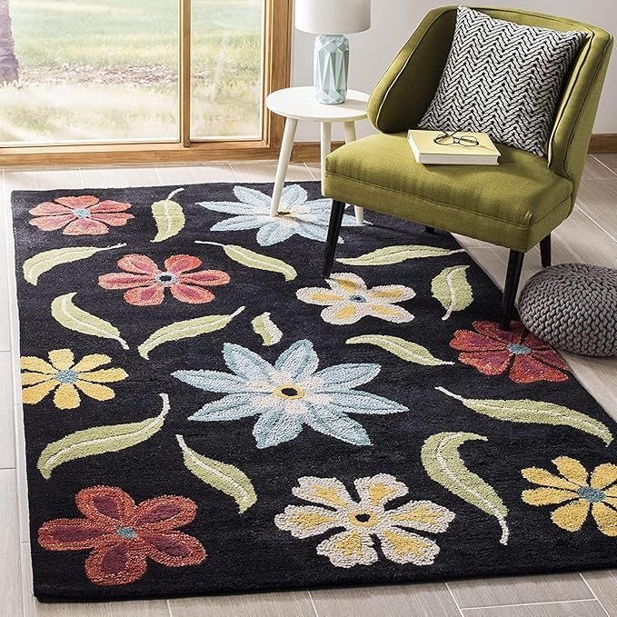 Handmade Tufted Wool Carpet – Premium Thick Embossed Geometric Design Rug for Living Room, Bedroom & Hall (Multi 15, 8 x 8 Feet Square)-image-33