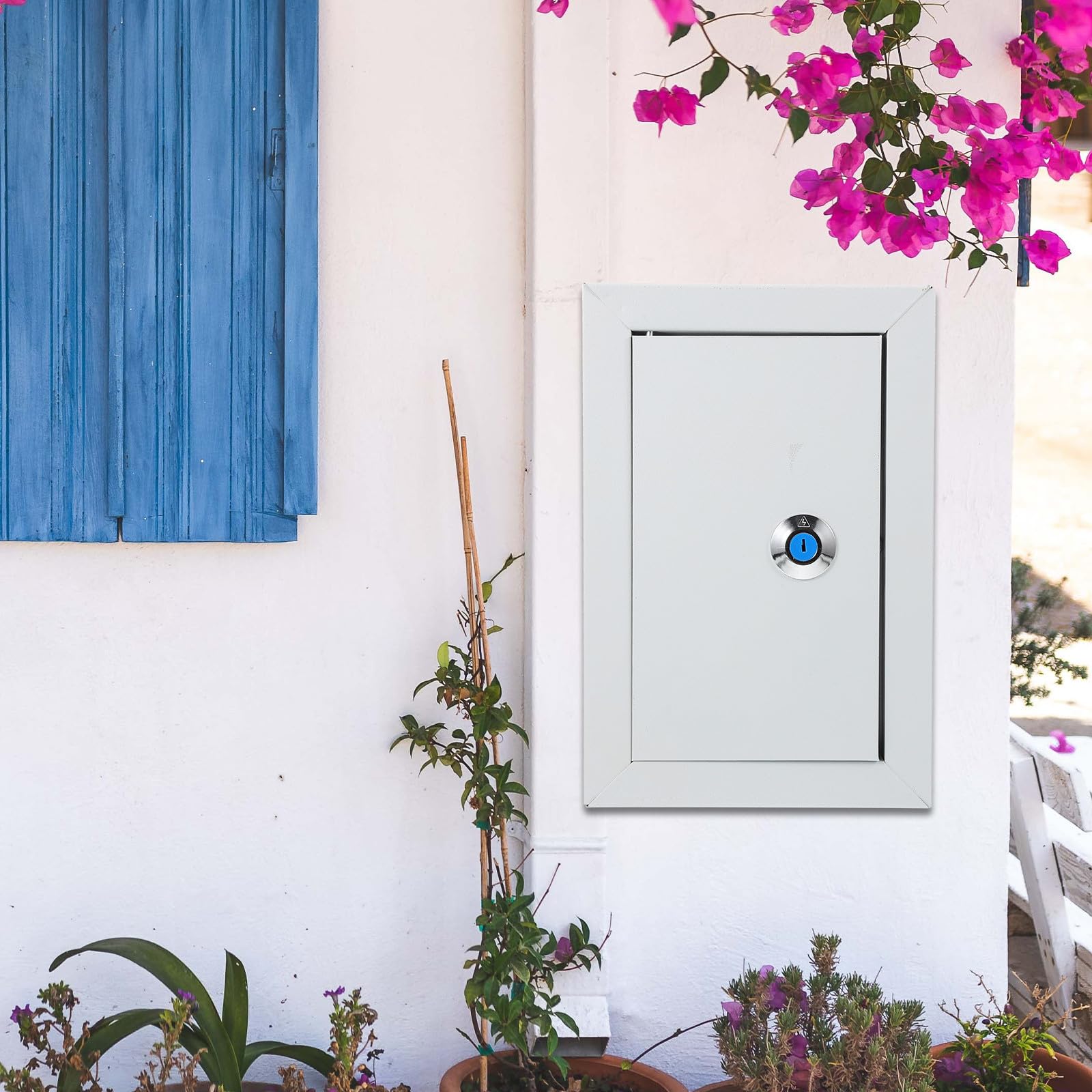 Luxshiny Scatola di Distribuzione Facile Installazione in Ferro Bianco da Parete Protezione per Esterni e Funzionamento Sicuro per Uffici e Centri Commerciali