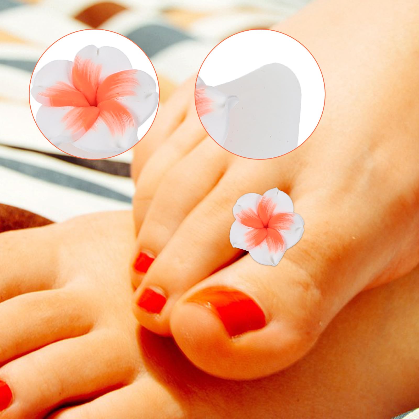 Healvian Separadores de Dedos para Uñas 32 Piezas de Silicona Forma de Flor para Pedicura y Secado de Esmalte en Pies