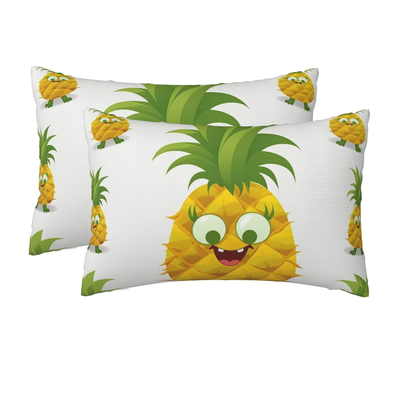 2 Pack Queen Size Pillow Cases for Hair and Skin Soft Breathable Pillow Case Covers with Hidden Zipper Pineapple Pillowcase 20x30 Inches Pillow Cover for Sleeping Gift