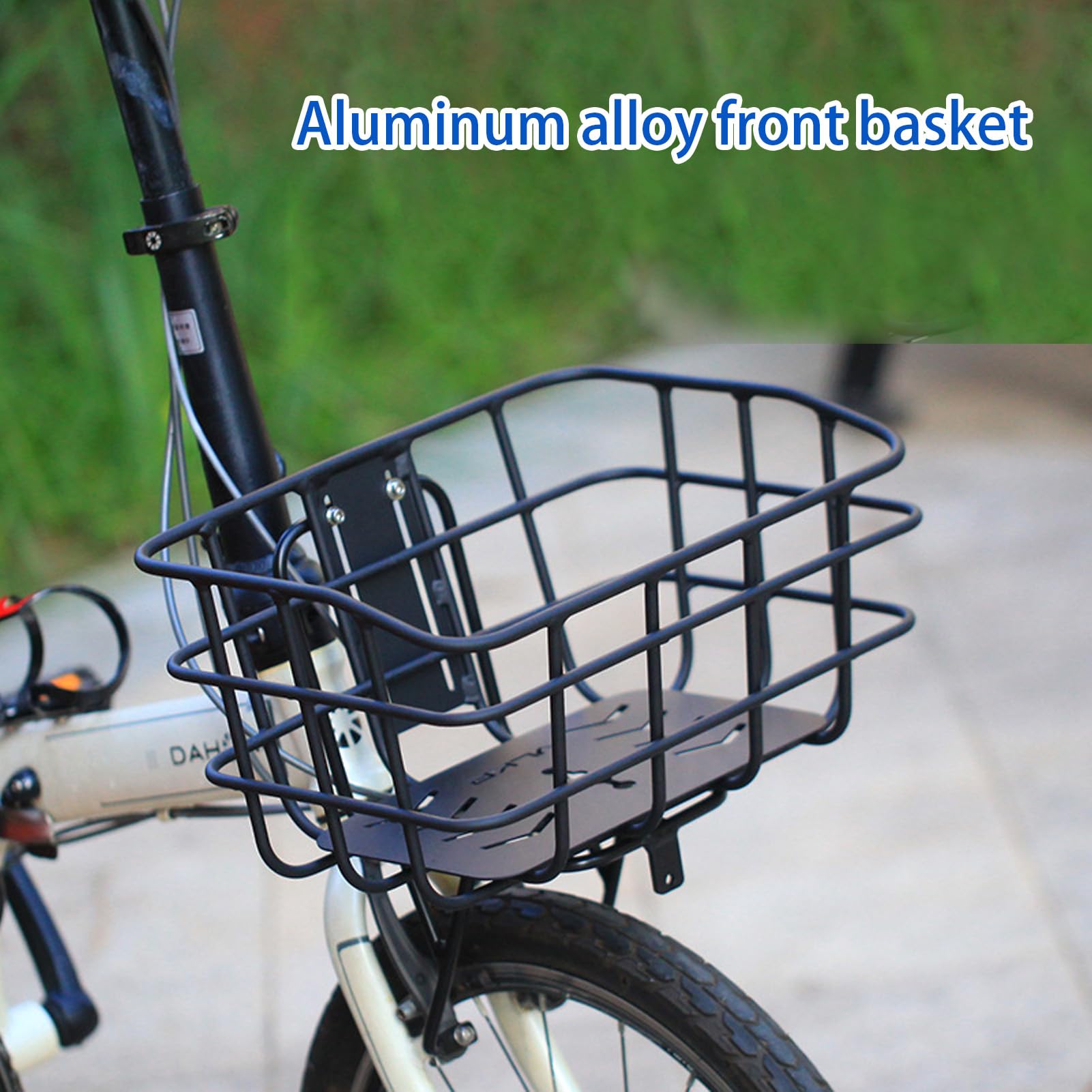 Cesta de Bicicleta De Aleación Aluminio con Soporte 50,8 Cm