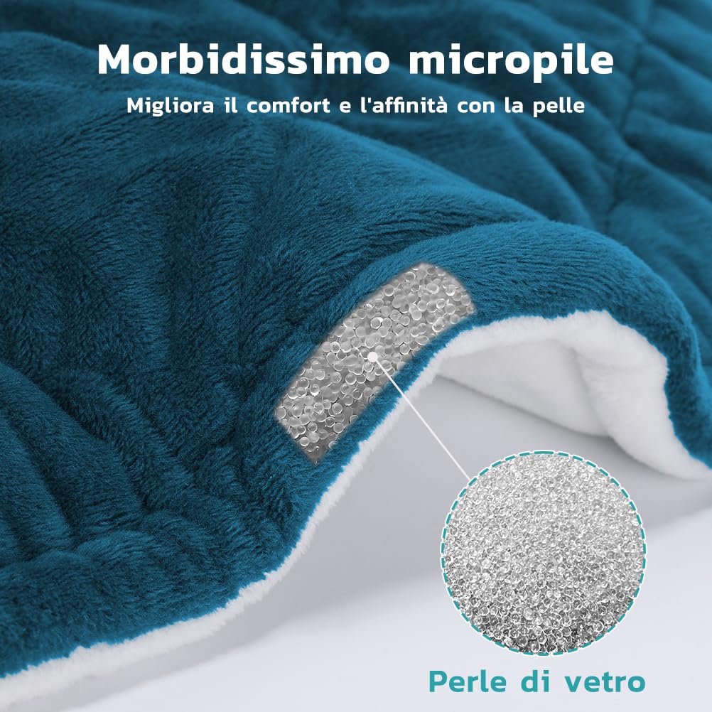 VOSFEEL Termoforo Cervicale e Spalle, Riscaldamento Rapido, 5 Regolazioni della Temperatura, Lavabile in Lavatrice, Spegnimento Automatico