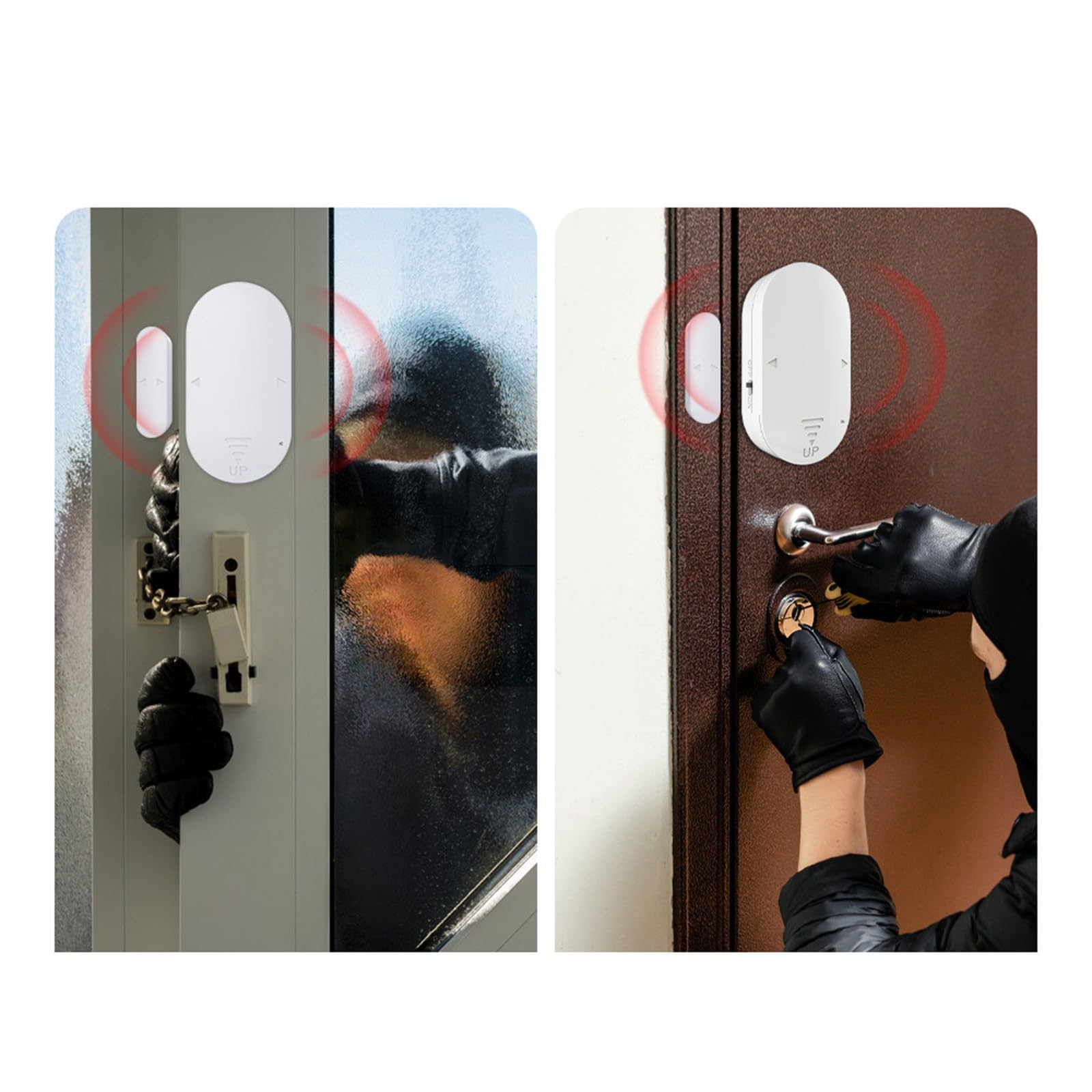 Dispositivo di sicurezza dei sensori dell'allarme della finestra e della porta con i volumi regolabili per l'appartamento dell'ufficio domestico