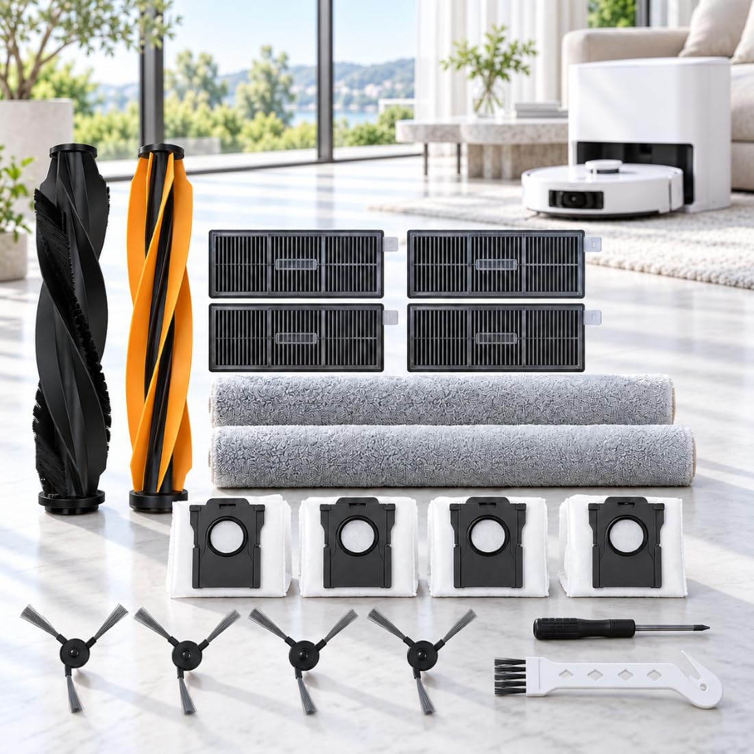 Accessori Robot Aspirapolvere per Dreame X40 Ultra Complete, Kit Pulizia