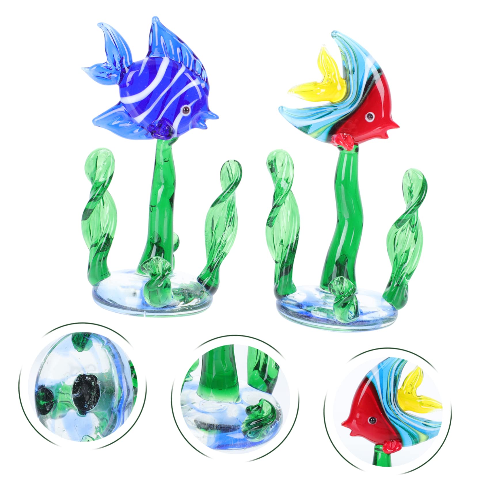 OUNONA 3 Set Ornamenti Per Piante Acquatiche Per Acquario Galleggiante Decorazioni Per Acquari Di Grandi Dimensioni Arredamento Di Pesci Dei Cartoni Animati 2 Pezzi*3