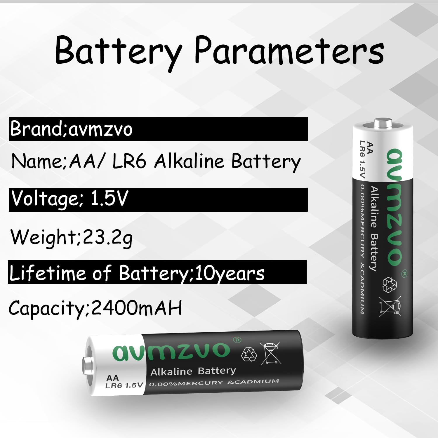 AA-batterien, LR6 1,5V, Leistungsstark, 400 Stück Alkaline Batteries, langlebige Power, Kann für Spielzeug, Wecker und andere elektronische Geräte verwendet Werden【10 Jahre Garantie】