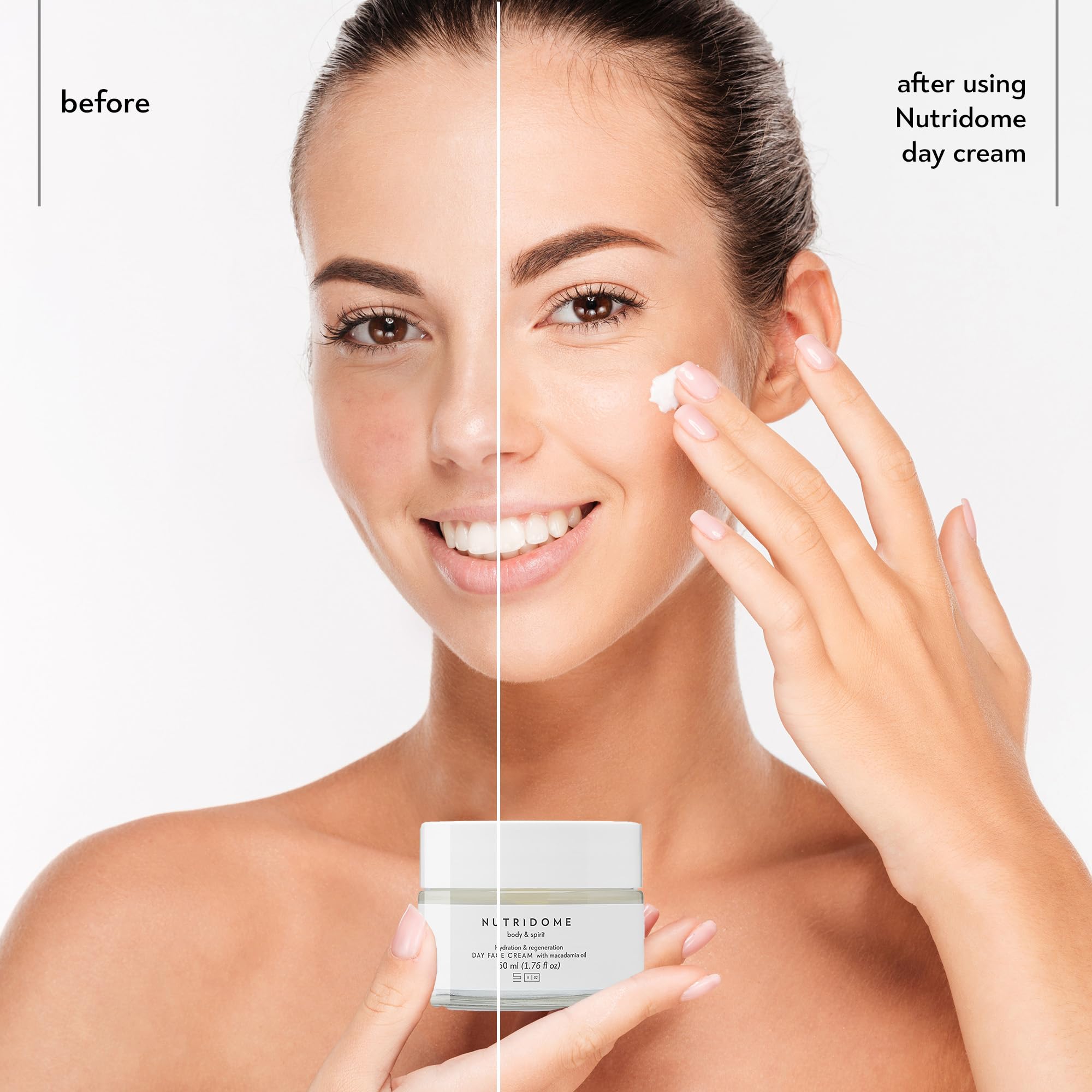 Nutridome Face Cream 50 ml, Anti-wrinkle Cream with Macacamia and Argan oil, Goat's Milk, Aloe extract, Day Cream Moisturiser - Image 3
