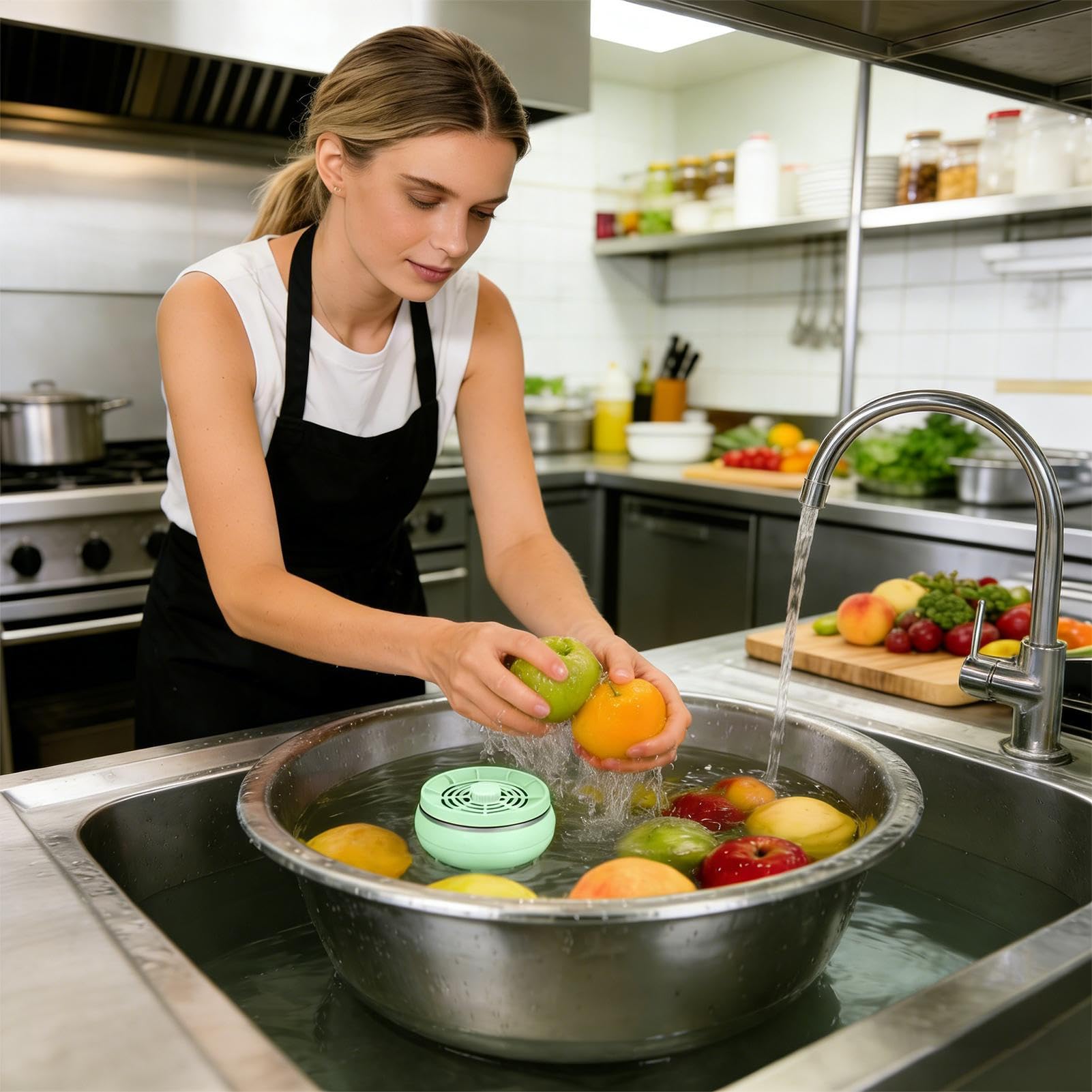 Obstreiniger-Gerät, tragbarer Lebensmittelreiniger, 4 Modi, Reinigungsmaschine | Obst- und Gemüsereiniger für Getreide, Fleisch, Reis, Meeresfrüchte, Küche, Kochen