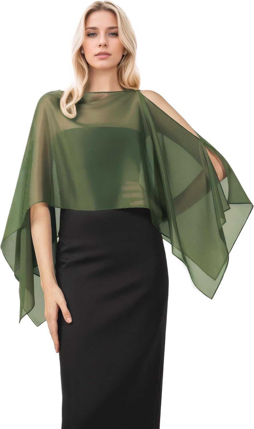 Coucoland Shawl Wraps for Women Sheer Chiffon Shawl Elegant Soft Wraps for Evening Dress Wedding Party