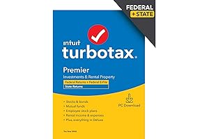 [Old Version] TurboTax Premier 2020 Desktop Tax Software, Federal and State Returns...