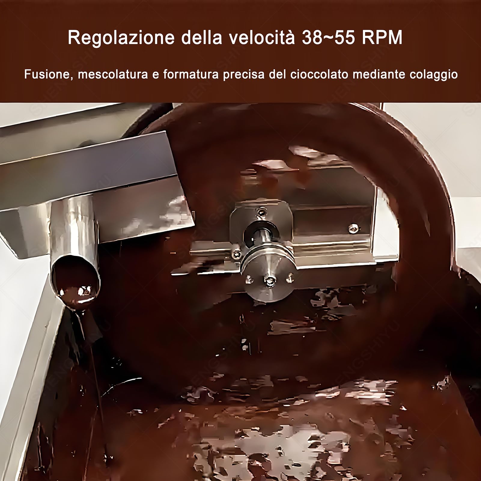Macchina Cioccolata Calda per Il Colaggio/La Mescolatura degli Ingredienti di Cioccolato,Regolazione della velocità,Mantenimento del Calore e Distribuzione Uniforme CD1+B10