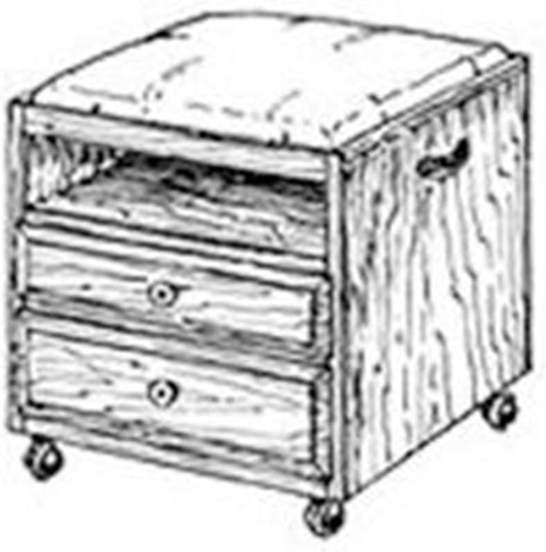 Woodcraft Project Paper Plan To Build Rolling Sewing Box - Material Not Included